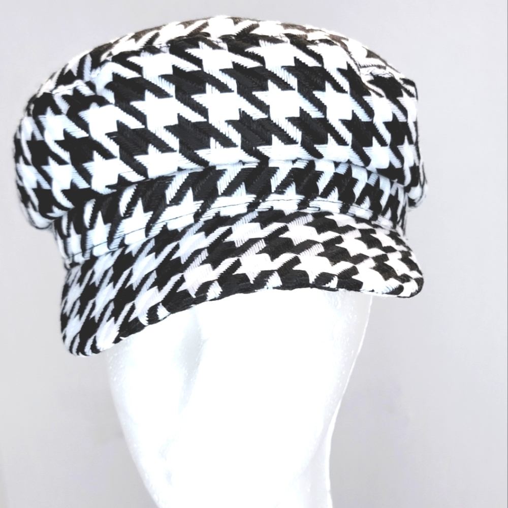 ``H25678 Houndstooth Newsboy Cap
